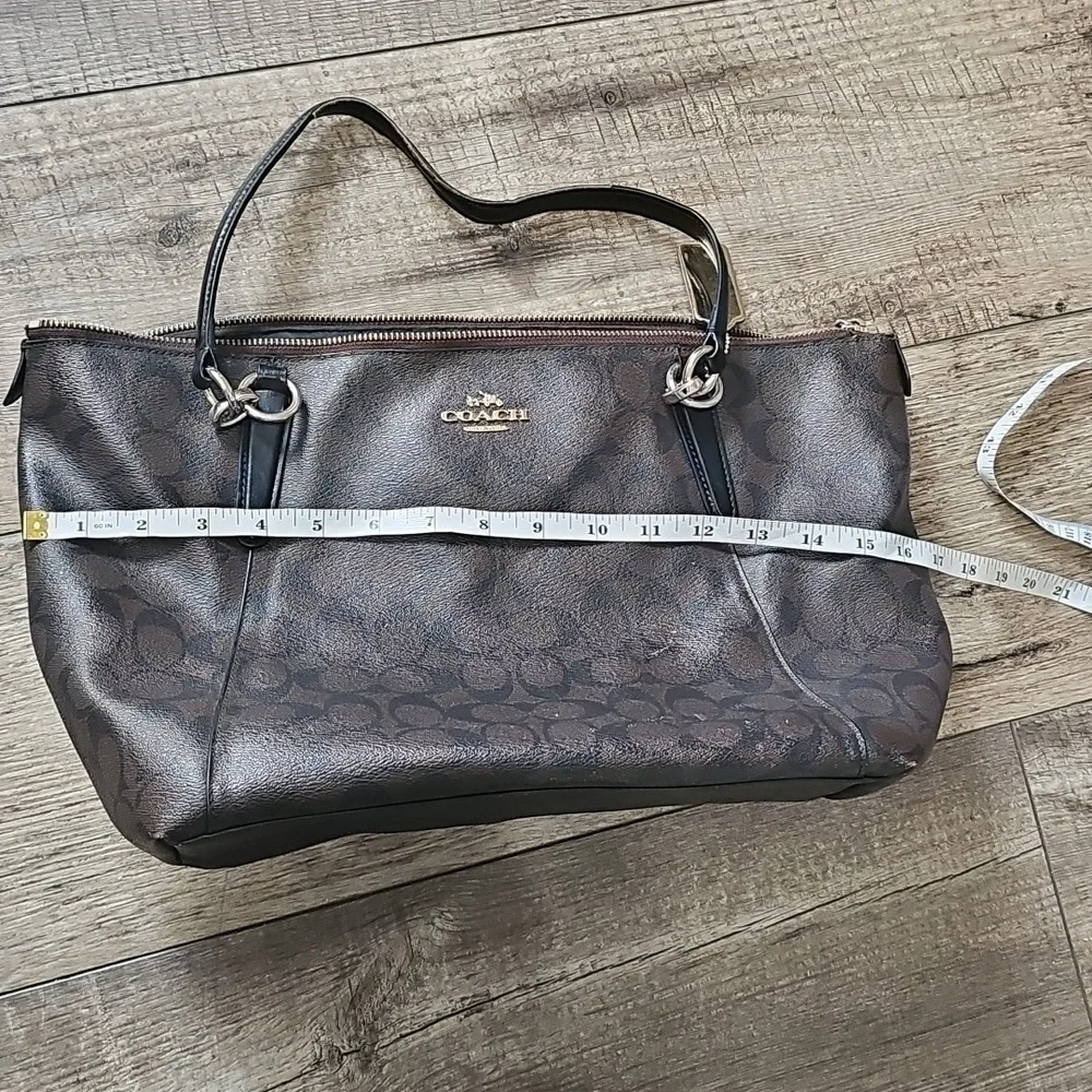 Coach Signature Coated Canvas Leather Ava Tote